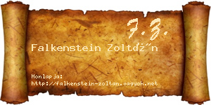 Falkenstein Zoltán névjegykártya