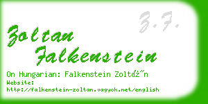 zoltan falkenstein business card